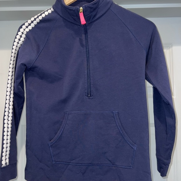 Lilly Pulitzer Navy Half Zip Zacket - Picture 1 of 3